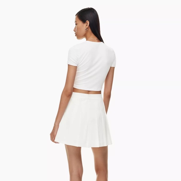 Aritzia Sunday Best Olive Micro Pleated Skirt - Picture 10 of 10